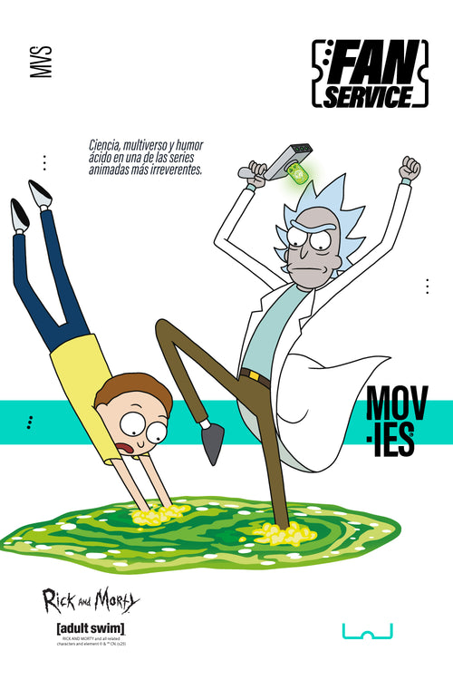 Card slide image -  PANTALONETA DE BAÑO DE RICK Y MORTY MULTICOLOR PARA HOMBRE