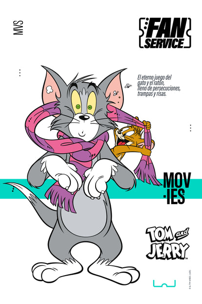  CAMISETA DE TOM Y JERRY REGULAR FIT PARA MUJER