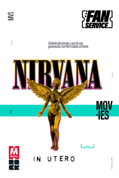  CAMISETA DE NIRVANA RELAX FIT PARA MUJER