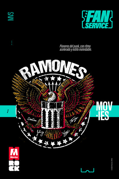  CAMISETA DE RAMONES REGULAR FIT PARA MUJER