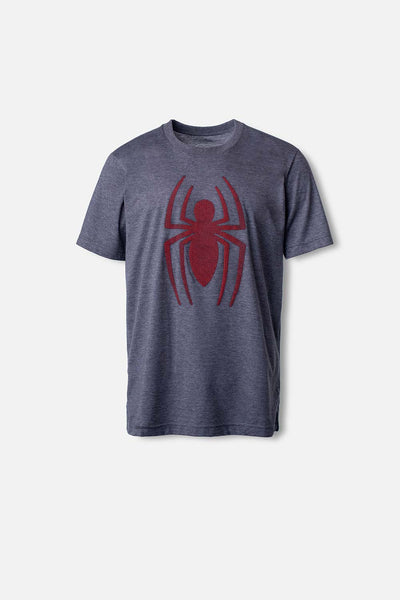 CAMISETA DE SPIDERMAN MANGA CORTA GRIS PARA HOMBRE