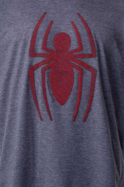  CAMISETA DE SPIDERMAN MANGA CORTA GRIS PARA HOMBRE