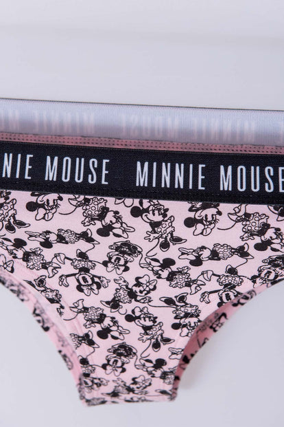  PANTY DE MINNIE CON ELÁSTICO ROSADO PARA MUJER
