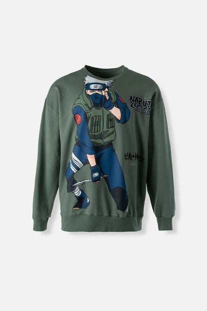  BUZO DE NARUTO CERRADO VERDE BOSQUE PARA HOMBRE