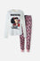 PIJAMA DE MAFALDA MARFIL Y ROSADA DE PANTALÓN LARGO PARA MUJER
