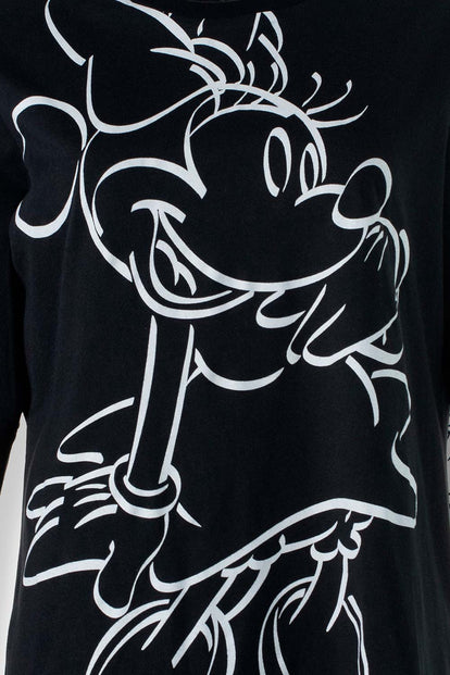  PIJAMA DE MUJER, MANGA LARGA/PANTALÓN LARGO  BLANCA/NEGRA DE MINNIE MOUSE DISNEY