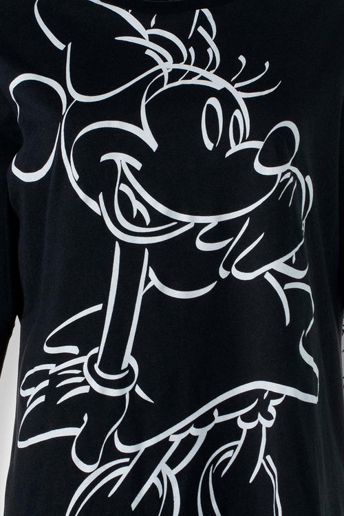 Card slide image -  PIJAMA DE MUJER, MANGA LARGA/PANTALÓN LARGO  BLANCA/NEGRA DE MINNIE MOUSE DISNEY