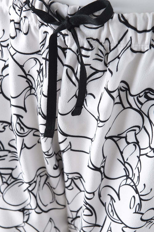 Card slide image -  PIJAMA DE MUJER, MANGA LARGA/PANTALÓN LARGO  BLANCA/NEGRA DE MINNIE MOUSE DISNEY