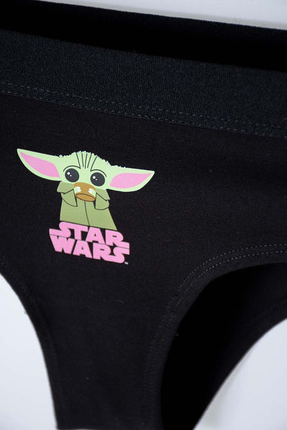  PACK X2 PANTIES DE MANDALORIAN ESTAMPADO NEGRO PARA MUJER