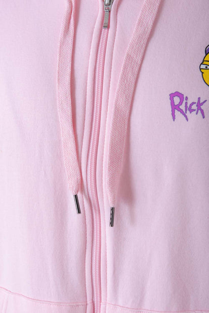  BUZO DE RICK Y MORTY ROSADO ABIERTO PARA HOMBRE