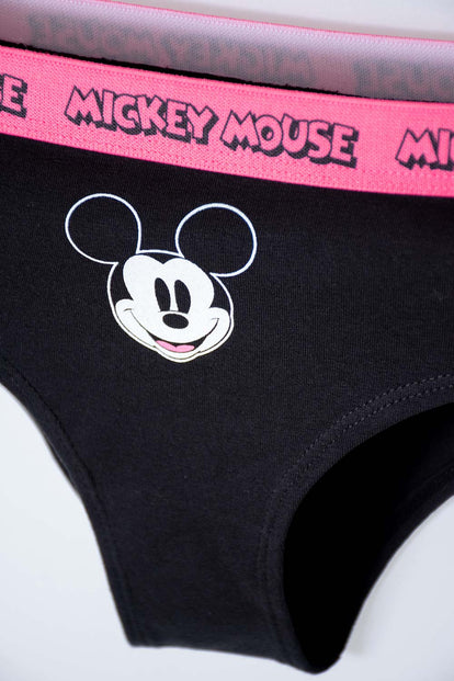  PACK X2 PANTIES DE MINNIE MOUSE BLANCA Y NEGRA PARA MUJER