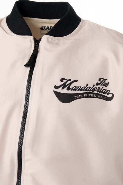  CHAQUETA DE MANDALORIAN CON CIERRE CAQUI PARA HOMBRE