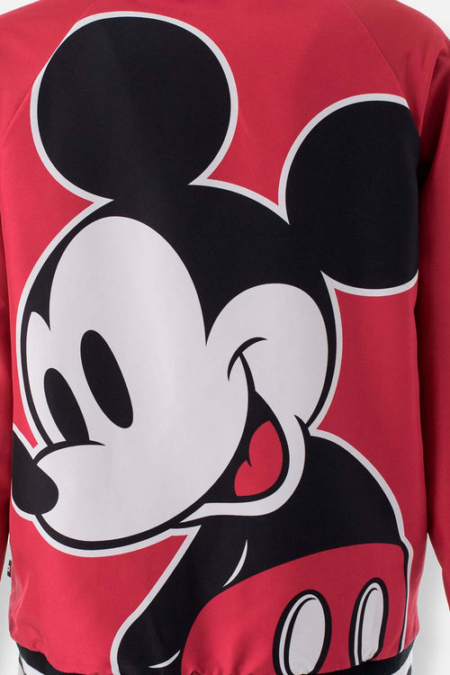 Card slide image -  CHAQUETA DE MICKEY MOUSE CON ESTAMPADO EN ESPALDA ROJO PARA MUJER