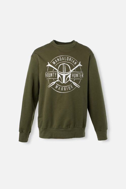 Card slide image -  BUZO DE MANDALORIAN ESTAMPADO VERDE MILITAR PARA HOMBRE