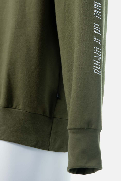 Card slide image -  BUZO DE MANDALORIAN ESTAMPADO VERDE MILITAR PARA HOMBRE