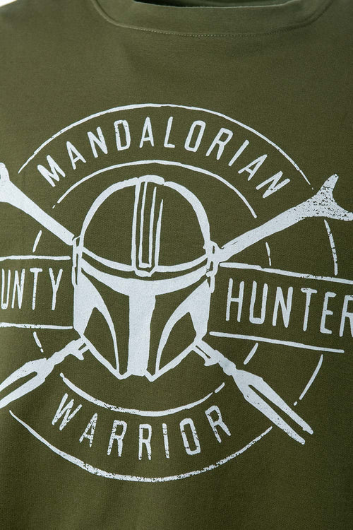Card slide image -  BUZO DE MANDALORIAN ESTAMPADO VERDE MILITAR PARA HOMBRE