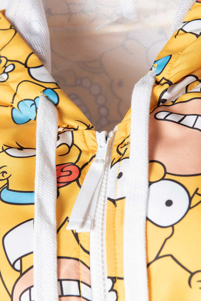  CHAQUETA DE LOS SIMPSON AMARILLA CON CAPUCHA PARA MUJER