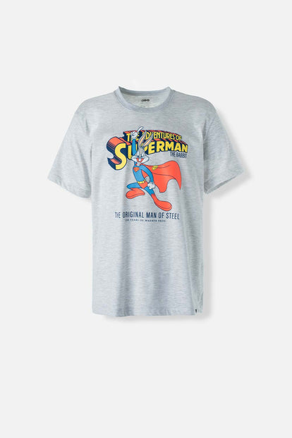  CAMISETA DE WARNER 100 ESTAMPADA GRIS GÉNERO NEUTRO