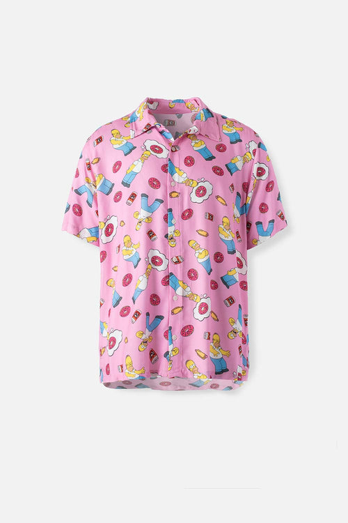 Card slide image -  CAMISA DE LOS SIMPSON ROSADA MANGA CORTA GÉNERO NEUTRO