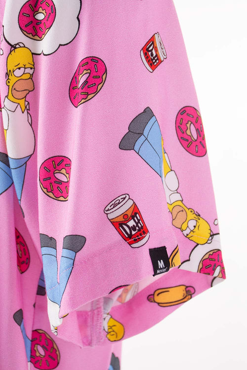 Card slide image -  CAMISA DE LOS SIMPSON ROSADA MANGA CORTA GÉNERO NEUTRO