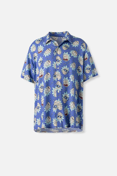Card slide image -  CAMISA DE RICK Y MORTY AZUL MANGA CORTA GÉNERO NEUTRO