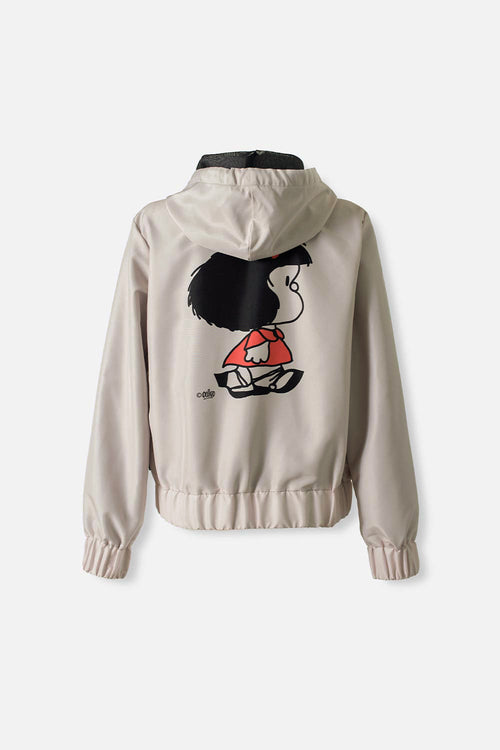 Card slide image -  CHAQUETA DE MAFALDA CAQUI CON CAPUCHA PARA MUJER
