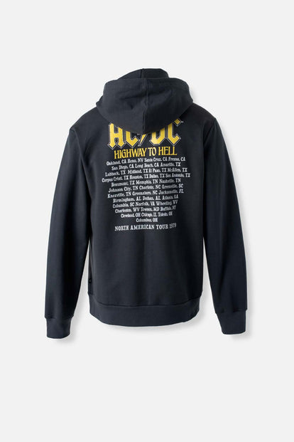  BUZO DE AC/DC GRIS GRAFITO CERRADO PARA HOMBRE