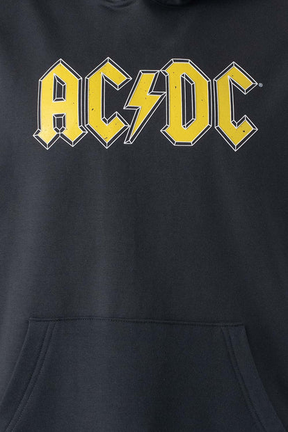  BUZO DE AC/DC GRIS GRAFITO CERRADO PARA HOMBRE
