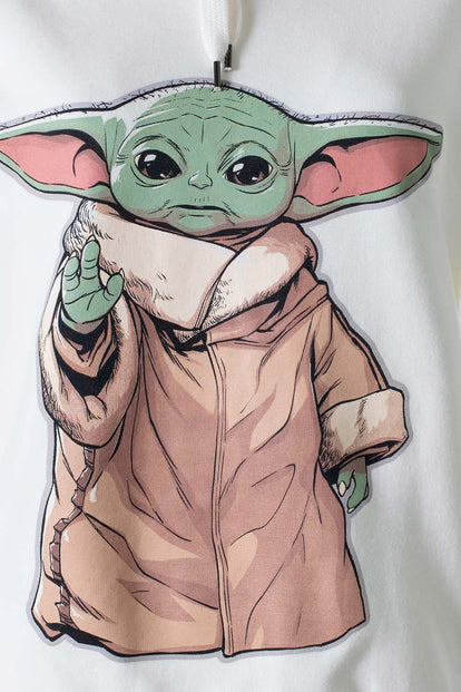  BUZO DE MANDALORIAN MARFIL CERRADO PARA MUJER