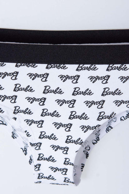  PANTY DUO DE  BARBIE BLANCO Y FUCSIA PARA MUJER