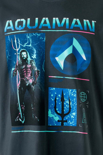  CAMISETA DE AQUAMAN REGULAR FIT PARA HOMBRE