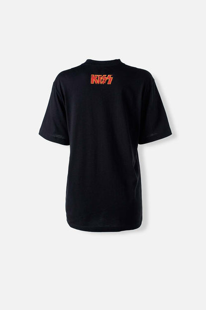  CAMISETA DE KISS MANGA CORTA NEGRA GÉNERO NEUTRO