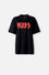 CAMISETA DE KISS NEGRA DE SILUETA CLÁSICA GÉNERO NEUTRO