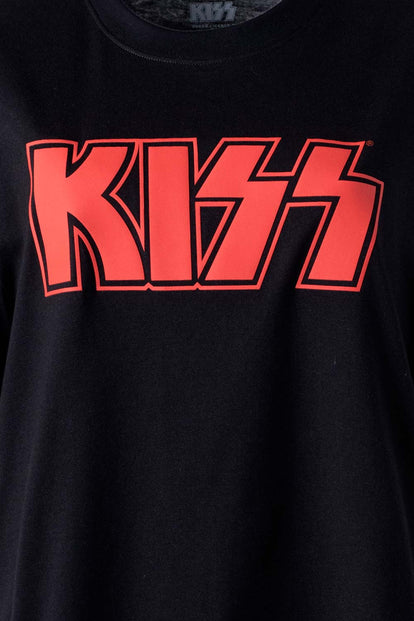  CAMISETA DE KISS NEGRA DE SILUETA CLÁSICA GÉNERO NEUTRO