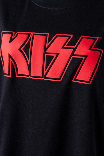  CAMISETA DE KISS NEGRA DE SILUETA CLÁSICA GÉNERO NEUTRO