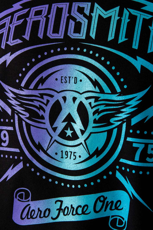 Card slide image -  BUZO DE AEROSMITH NEGRO DISEÑO CERRADO GÉNERO NEUTRO