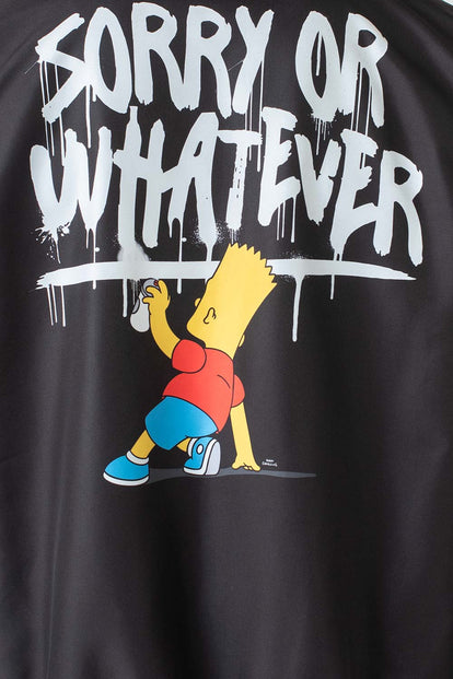  CHAQUETA DE LOS SIMPSON CON CIERRE Y CAPUCHA NEGRO PARA HOMBRE