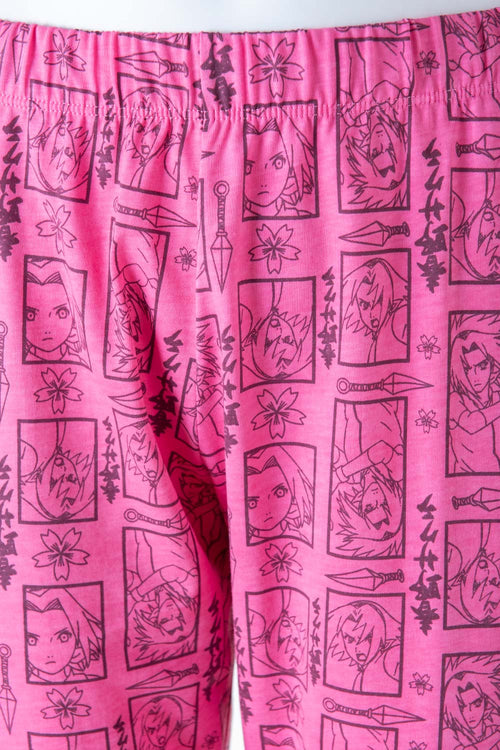 Card slide image -  PIJAMA DE NARUTO MARFIL Y ROSADA DE PANTALÓN LARGO PARA MUJER