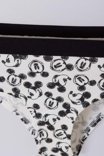  PACK X2 PANTIES DE MINNIE MOUSE NEGRO Y MARFIL PARA MUJER