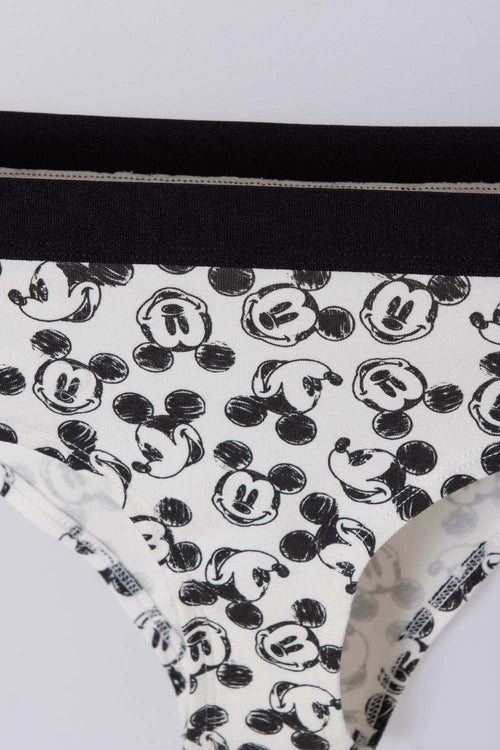 Card slide image -  PACK X2 PANTIES DE MINNIE MOUSE NEGRO Y MARFIL PARA MUJER