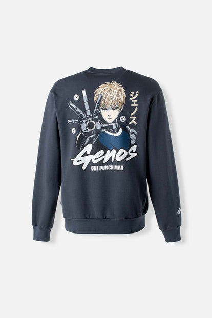 BUZO DE ONE PUNCH MAN CERRADO GRIS GÉNERO NEUTRO