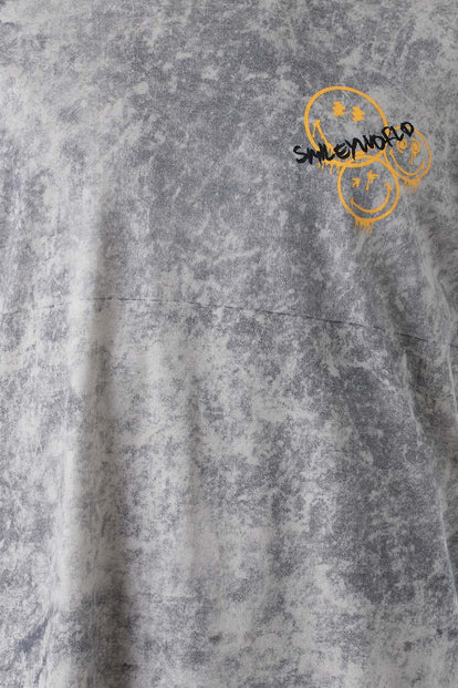  CAMISETA DE SMILEY GRIS MANGA CORTA GÉNERO NEUTRO