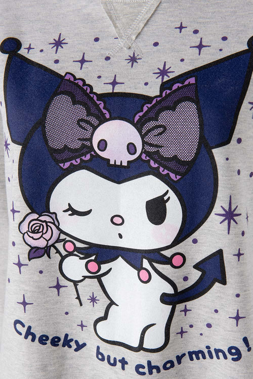 Card slide image -  BUZO DE KUROMI CERRADO GRIS JASPE PARA MUJER