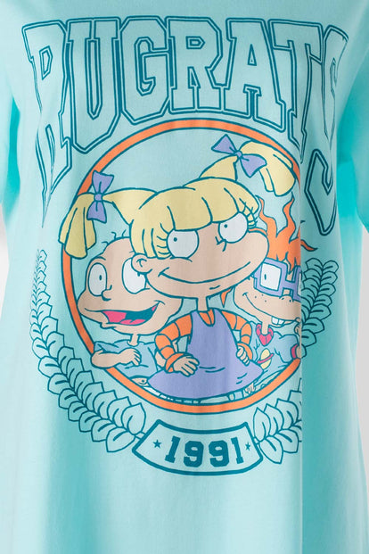 PIJAMA DE LOS RUGRATS  VERDE AZUL  TIPO BATOLA PARA MUJER
