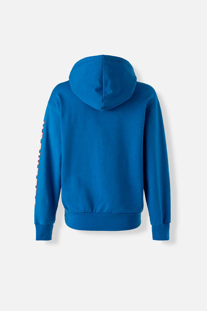  BUZO DE HARRY POTTER AZUL Y VERDE CON CAPUCHA PARA MUJER
