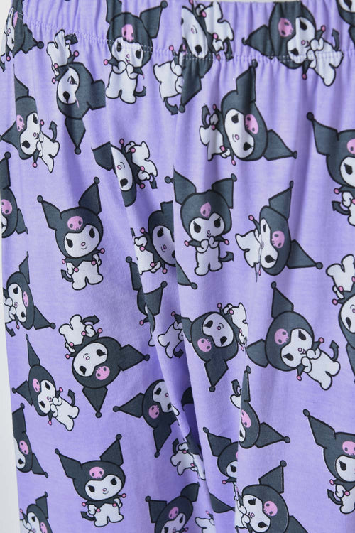 Card slide image -  PIJAMA DE MY MELODY & KUROMI BLANCA Y MULTICOLOR DE PANTALÓN LARGO PARA MUJER
