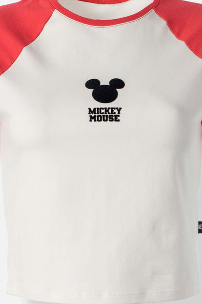  CAMISETA DE MICKEY MOUSE CROP TOP PARA MUJER