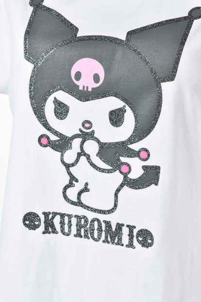  CAMISETA DE MY MELODY & KUROMI SLIM FIT PARA MUJER