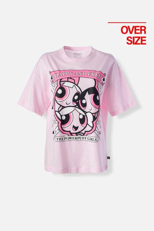 Card slide image -  CAMISETA DE LAS CHICAS SUPERPODEROSAS ROSADA PARA MUJER