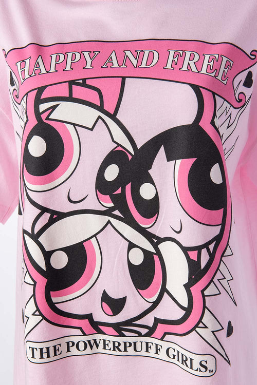 Card slide image -  CAMISETA DE LAS CHICAS SUPERPODEROSAS ROSADA PARA MUJER